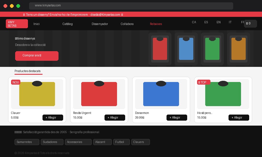 Kmysetas — E-commerce de Camisetas Personalizadas